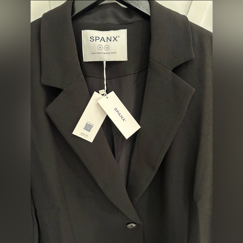 Spanx Women's Black Tailored Blazer crepe nwt medium - Picture 3 of 8